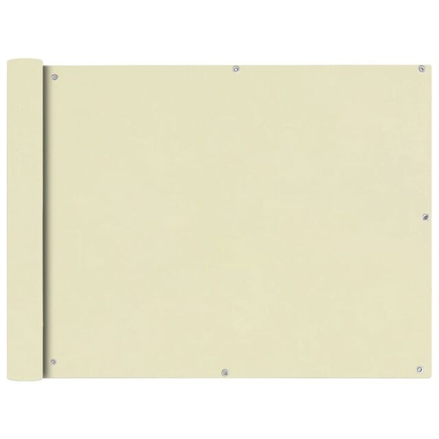 Berkfield Home Balcony Screen Oxford Fabric 90x400 cm Cream in Beige - image 1