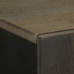 Berkfield Home Highboard Black 60x33x100 cm Solid Wood Mango - Size: 60 x 33 x 100 cm - thumbnail 6