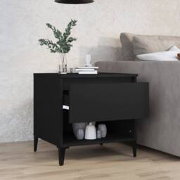 Berkfield Home Side Table Black 50x46x50 cm Engineered Wood - Size: 50 x 46 x 50 cm - thumbnail 3