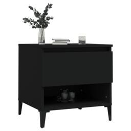 Berkfield Home Side Table Black 50x46x50 cm Engineered Wood - Size: 50 x 46 x 50 cm - thumbnail 4