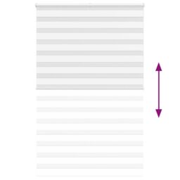 Berkfield Home Zebra Blind White 145x200 cm Fabric Width 140.9 cm Polyester - thumbnail 5