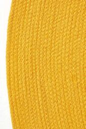 Homescapes Handmade Woven Braided Oval Hallway Rug, 66 x 200 cm in Mustard - Size: 66 cm x 200 cm - thumbnail 3