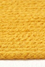 Homescapes Handmade Woven Braided Oval Hallway Rug, 66 x 200 cm in Mustard - Size: 66 cm x 200 cm - thumbnail 4
