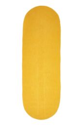 Homescapes Handmade Woven Braided Oval Hallway Rug, 66 x 200 cm in Mustard - Size: 66 cm x 200 cm - thumbnail 2