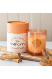 KDMD Autumn Wishes Pumpkin Pie Candle - Cozy Fall Scent & Gift Idea in Orange