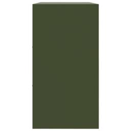 Berkfield Home Sideboard Olive Green 99x39x73 cm Steel - Size: 99 x 39 x 73 cm - thumbnail 8