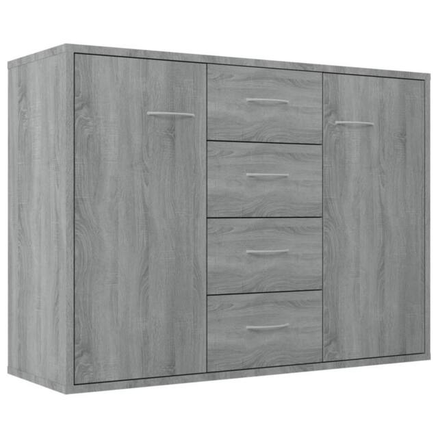 Berkfield Home Sideboard Grey Sonoma 88x30x65 cm Engineered Wood - Size: 88 x 30 x 65 cm - image 1