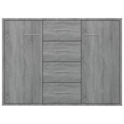 Berkfield Home Sideboard Grey Sonoma 88x30x65 cm Engineered Wood - Size: 88 x 30 x 65 cm - thumbnail 4