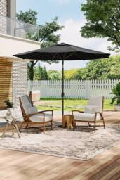 Living and Home 3m Large Rotating Garden Parasol for Outdoor Sunshade and Rain（Base is not included） in Black - thumbnail 2
