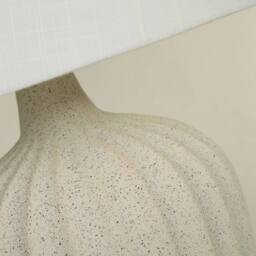 Lighting Collection Large Ceramic Table Lamp in Cream - thumbnail 4