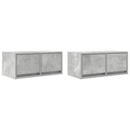 Berkfield Home TV Cabinets 2 pcs Concrete Grey 60x31x25.5 cm Engineered Wood - thumbnail 3
