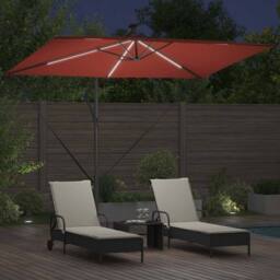 Berkfield Home Modern Cantilever Banana Parasol Terracotta 294 x 200 x 254 cm - thumbnail 4