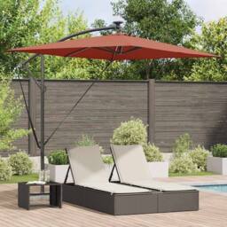 Berkfield Home Modern Cantilever Banana Parasol Terracotta 294 x 200 x 254 cm - thumbnail 2