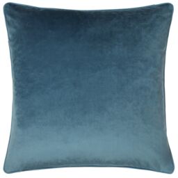 Furn Wisteria Printed Velvet Cushion in Blue - Size: 50 cm x 50 cm - thumbnail 2