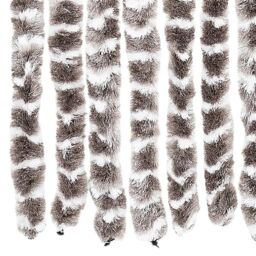 Berkfield Home Fly Curtain Taupe & White 100x200 cm Chenille - thumbnail 6