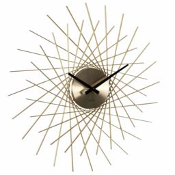 Acctim Lohne Large Wall Clock Quartz Spoke Geometric Spun Metal 50cm in Gold - thumbnail 2