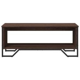 Berkfield Home Durable Coffee Table Brown Oak 100x51x40 cm Engineered Wood - Size: 100 x 51 x 40 cm - thumbnail 5