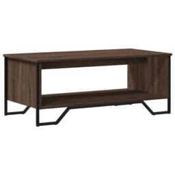 Berkfield Home Durable Coffee Table Brown Oak 100x51x40 cm Engineered Wood - Size: 100 x 51 x 40 cm - thumbnail 3