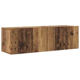 Berkfield Home Wall Mounted TV cabinets 6 pcs Old Wood Engineered Wood in Brown - thumbnail 5