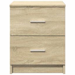 Berkfield Home Bedside Cabinets 2 pcs with 2 Drawers Sonoma Oak 40x36x50 cm in Grey - Size: 40 x 36 x 50 cm - thumbnail 4