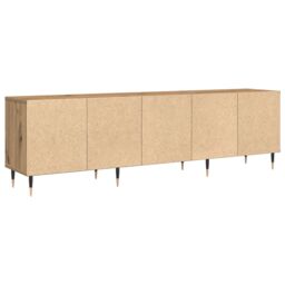 Berkfield Home TV Cabinet Artisan Oak 150x30x44.5 cm Engineered Wood in Brown - thumbnail 4