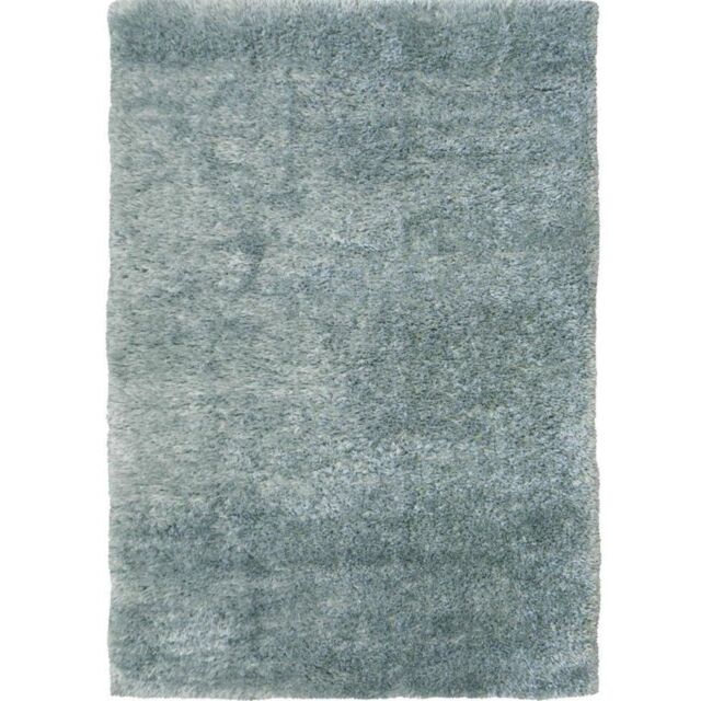 THE RUGS Lagom Collection Solid Design Shaggy Rug in Duck egg blue - Size: 200 cm x 290 cm - image 1