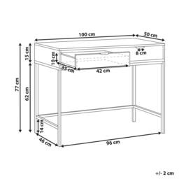 Wyld and Coco 2-Drawer Console Table White MDF Fluted Fronts - thumbnail 3