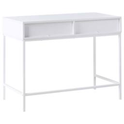 Wyld and Coco 2-Drawer Console Table White MDF Fluted Fronts - thumbnail 6