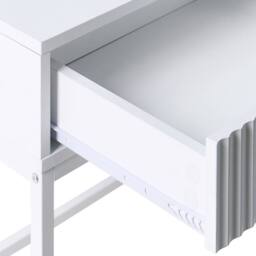 Wyld and Coco 2-Drawer Console Table White MDF Fluted Fronts - thumbnail 7