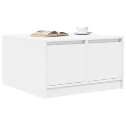 Berkfield Home Coffee Table with Drawers White 70.5x70x40 cm - thumbnail 4