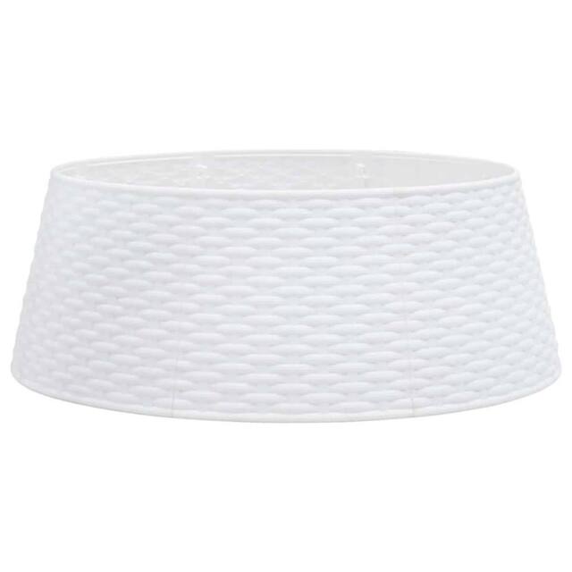 Berkfield Home Christmas Tree Skirt White √ò65x23 cm Plastic - Size: 65x23 cm - image 1