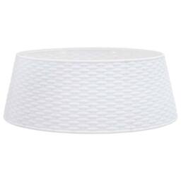 Berkfield Home Christmas Tree Skirt White √ò65x23 cm Plastic - Size: 65x23 cm - thumbnail 1