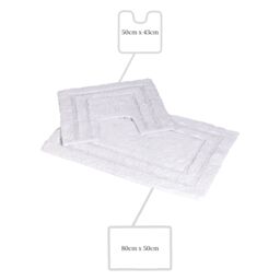 Showerdrape 'Pinnacle' 2 Piece Cotton Bath Mat Set in White - thumbnail 3