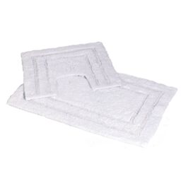 Showerdrape 'Pinnacle' 2 Piece Cotton Bath Mat Set in White - thumbnail 4