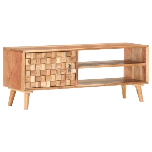 Berkfield Home TV Cabinet 100x35x40 cm Solid Acacia Wood in Brown - Size: 100 x 35 x 40 cm - image 1