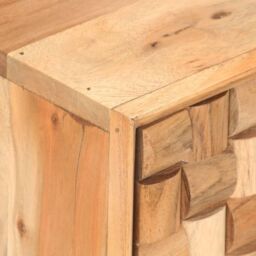 Berkfield Home TV Cabinet 100x35x40 cm Solid Acacia Wood in Brown - Size: 100 x 35 x 40 cm - thumbnail 4