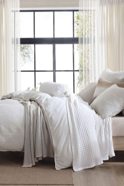 DKNY ' Pure Ribbed Jersey' Duvet Cover Set in Light Grey - Size: King - image 1