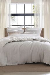 DKNY ' Pure Ribbed Jersey' Duvet Cover Set in Light Grey - Size: King - thumbnail 3