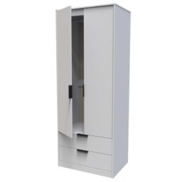Ready Assembled 2 U Fuji 2 Door 2 Drawer Wardrobe (Ready Assembled) in Mid Grey - thumbnail 5