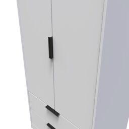 Ready Assembled 2 U Fuji 2 Door 2 Drawer Wardrobe (Ready Assembled) in Mid Grey - thumbnail 4