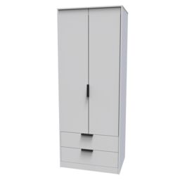 Ready Assembled 2 U Fuji 2 Door 2 Drawer Wardrobe (Ready Assembled) in Mid Grey - thumbnail 3