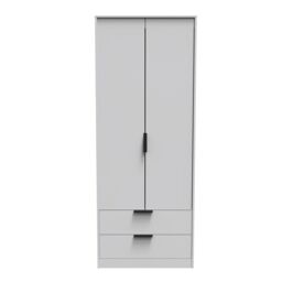 Ready Assembled 2 U Fuji 2 Door 2 Drawer Wardrobe (Ready Assembled) in Mid Grey - thumbnail 1