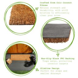 Nicola Spring Coir Step Mat - 60 x 20cm - Classic in Brown - Size: 40 cm x 60 cm - thumbnail 2