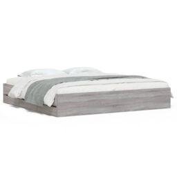 Berkfield Home Bed Frame with Drawers without Mattress Grey Sonoma 180x200 cm Super King - thumbnail 2