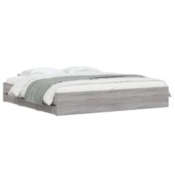 Berkfield Home Bed Frame with Drawers without Mattress Grey Sonoma 180x200 cm Super King - thumbnail 3