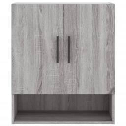 Berkfield Home Wall Cabinet Grey Sonoma 60x31x70 cm Engineered Wood - Size: 60 x 31 x 70 cm - thumbnail 5