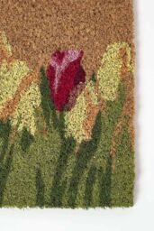 Homescapes Coir Doormat with Tulips, 25 x 75 cm - Size: 25 cm x 75 cm - thumbnail 2