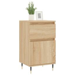 Berkfield Home Sideboard Sonoma Oak 40x35x70 cm Engineered Wood in Light Tan - Size: 40 x 35 x 70 cm - thumbnail 3