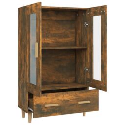Berkfield Home Highboard Smoked Oak 70x31x115 cm Engineered Wood in Brown - Size: 70 x 31 x 115 cm - thumbnail 6