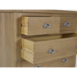 Cheshire Premium Hudson Limed Oak 3 + 2 Drawer Chest - Limed Oak in Brown - thumbnail 8